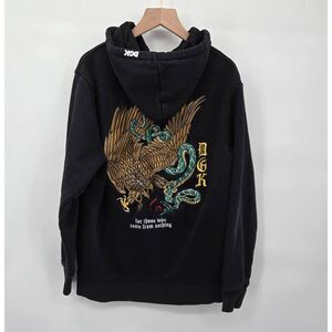 DGK Courage Black Hoodie Men's Size Small Embroidered